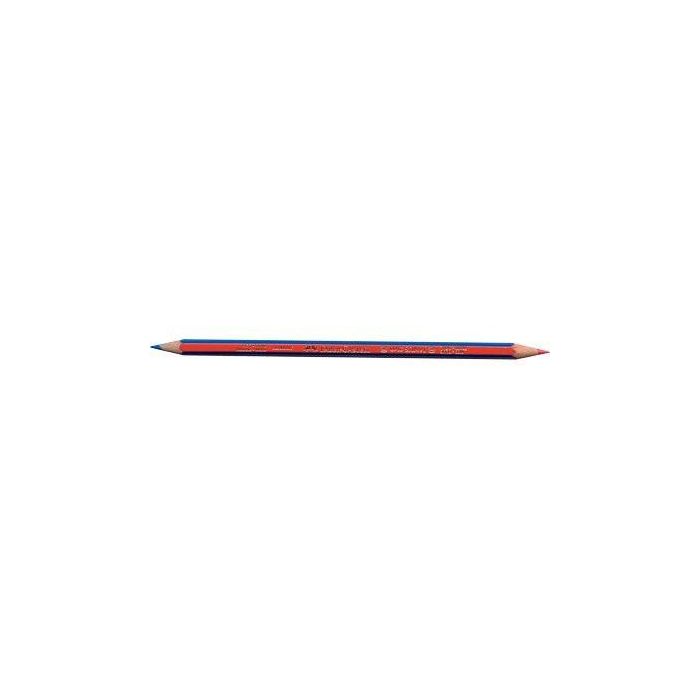Faber-Castell 116000 Lápiz Bicolor Hexagonal, Colores de Escritura Azul y Rojo, 12 Piezas por Paquete
