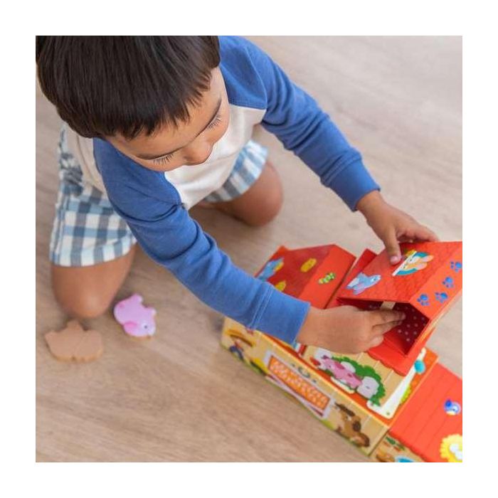 Goula 53470 My First Farm - Granja de Construcción con 5 Animales para Bebés +12 Meses