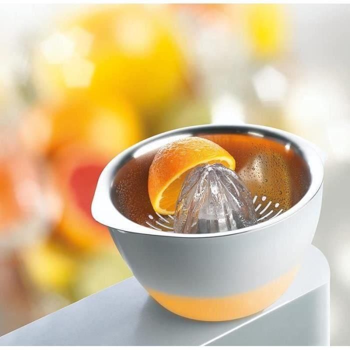 Kenwood AT312B Exprimidor de Cítricos 600ml con Colador de Acero Inoxidable y Recipiente Graduado Translúcido con Pico y Mango 5 Kenwood AT312B Exprimidor de Cítricos 600ml con Colador de Acero Inoxidable y Recipiente Graduado Translúcido con Pico y Mango 5