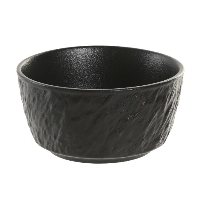 DKD Home Decor Bol Horeca Negro de Porcelana 11.5x11.5x6 cm - Set de 6 Unidades - Apto Microondas y Lavavajillas