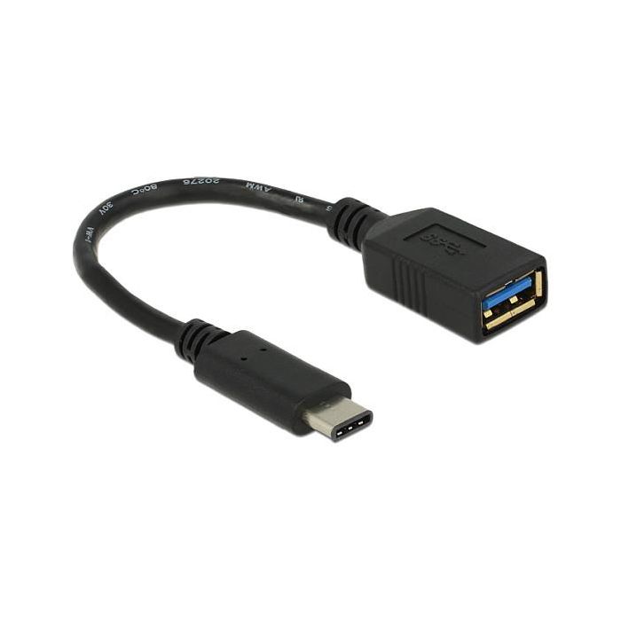 DeLOCK Adaptador USB-C a USB 3.1 ST-BU Negro 0.15m 1