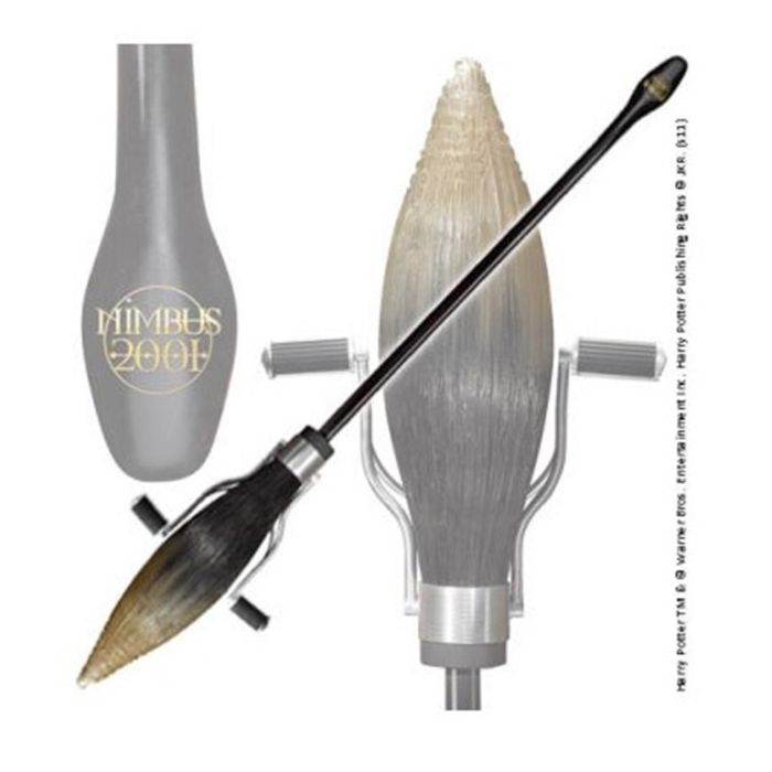 The Noble Collection Réplica Nimbus 2001 de Harry Potter - 145 cm, Porcelana, Metal y Madera 1