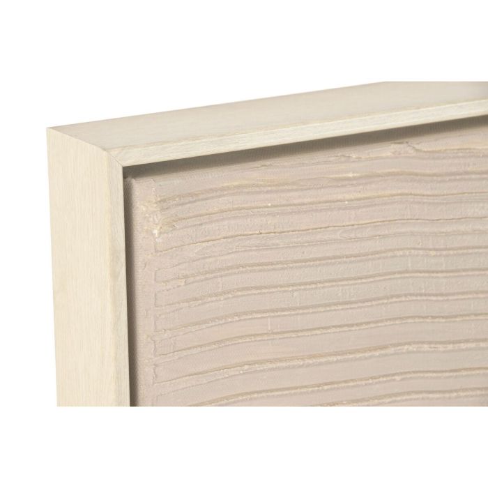 DKD Home Decor Cuadro Scandi Abstracto Beige Lienzo/Ps 102x102x4.5 cm (2 uds) Decoración Pared Hogar 3