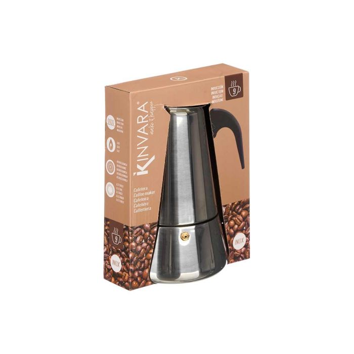 Cafetera de Inducción Kinvara 9 Tazas, Acero, 14x21.5x12.5 cm (6 Unidades) 2 Cafetera de Inducción Kinvara 9 Tazas, Acero, 14x21.5x12.5 cm (6 Unidades) 2