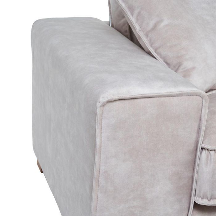 Sofá 4 Plazas Beige Tejido Salón 266 X 93 X 97 cm