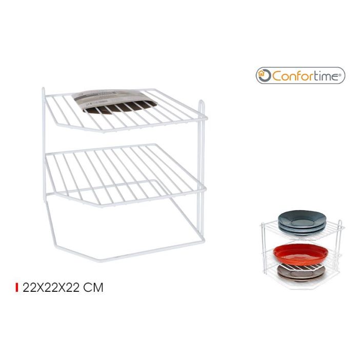 Confortime Estante Rinconera Cocina 22x22x22 cm White (8 Unidades) 0 Confortime Estante Rinconera Cocina 22x22x22 cm White (8 Unidades) 0