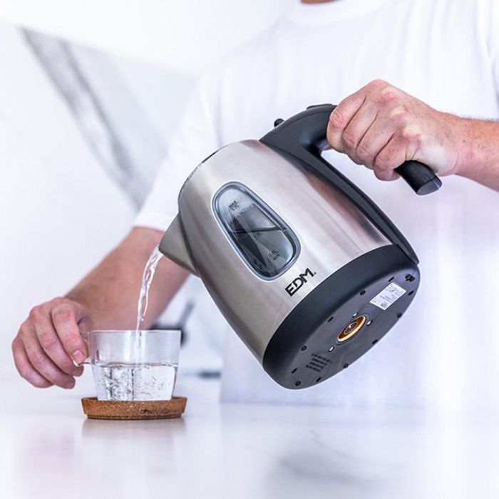 Edm Hervidor de Agua Eléctrico Kettle 1,7 L 2200W Acero Inoxidable Inalámbrico 5