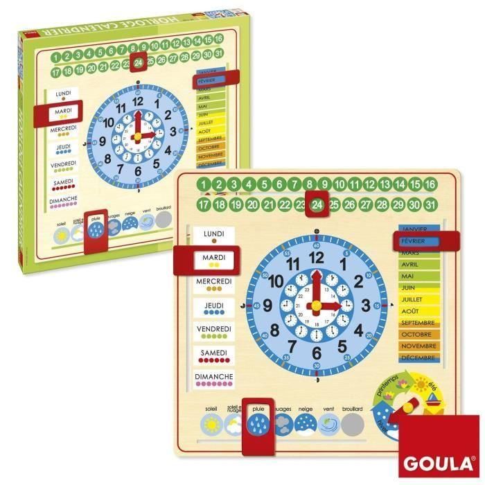 Reloj calendario - GOULA - Aprendiendo meses, estaciones, días y horas Reloj calendario - GOULA - Aprendiendo meses, estaciones, días y horas