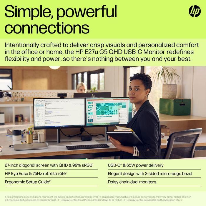 HP E27u G5 QHD USB-C PVC Free Monitor 17 HP E27u G5 QHD USB-C PVC Free Monitor 17