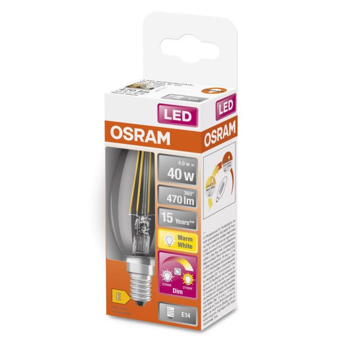 [LVE-4058075435490] Ledvance/Osram Bombilla LED "Classic" E14 4W 470Lm 2200…2700K 300º IP20 Regulable 1
