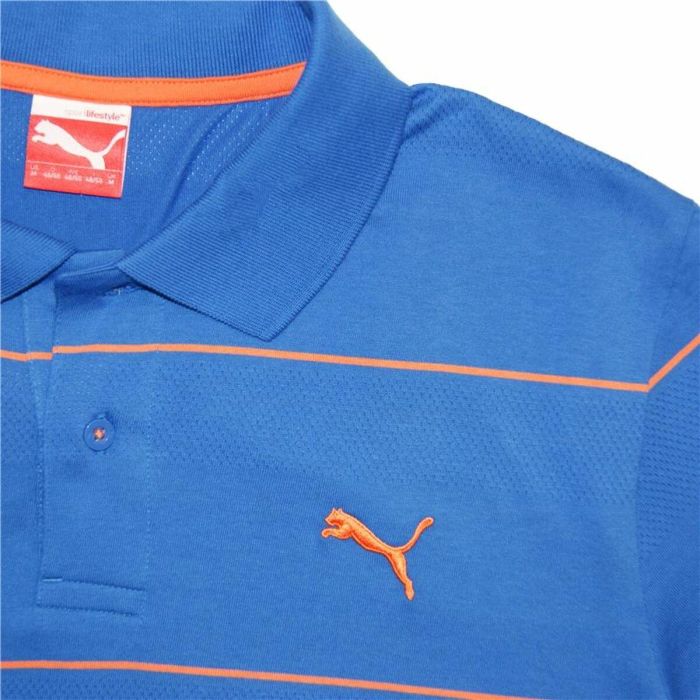 Polo de Manga Corta Hombre Puma Jacquard Azul S 1 Polo de Manga Corta Hombre Puma Jacquard Azul S 1