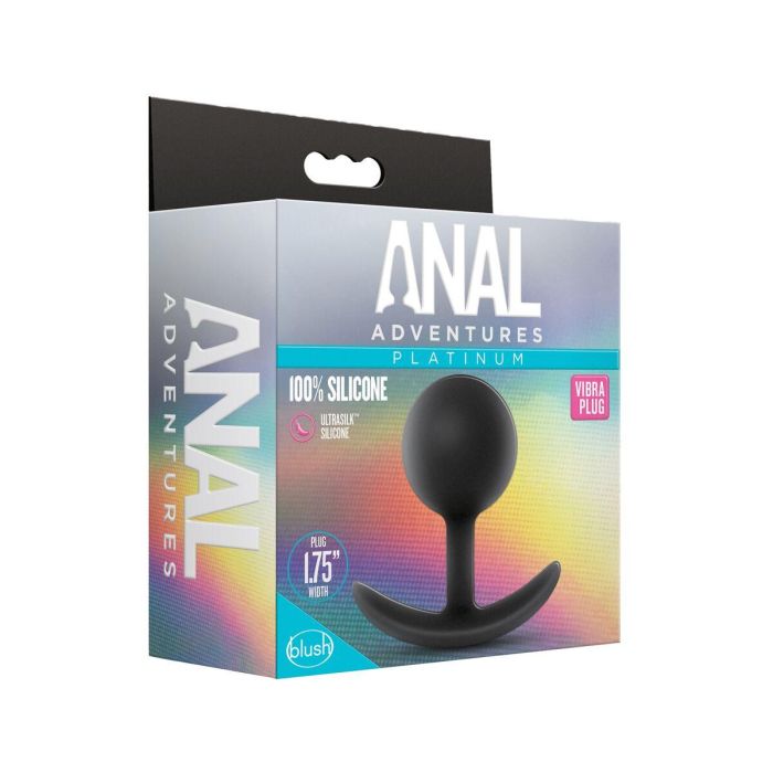 Plug Anal Blush Adventures Negro (8,9 cm) (7,6 cm) 1