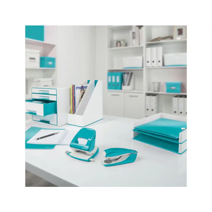 Leitz Carpeta Wow Plástico Rígido DIN A4 con Pinza Superior Color Turquesa 7