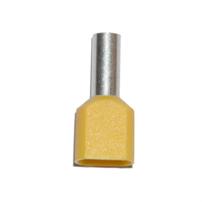 Puntera aislada 06,00 mm², doble, amarilla, 100 unidades Puntera aislada 06,00 mm², doble, amarilla, 100 unidades