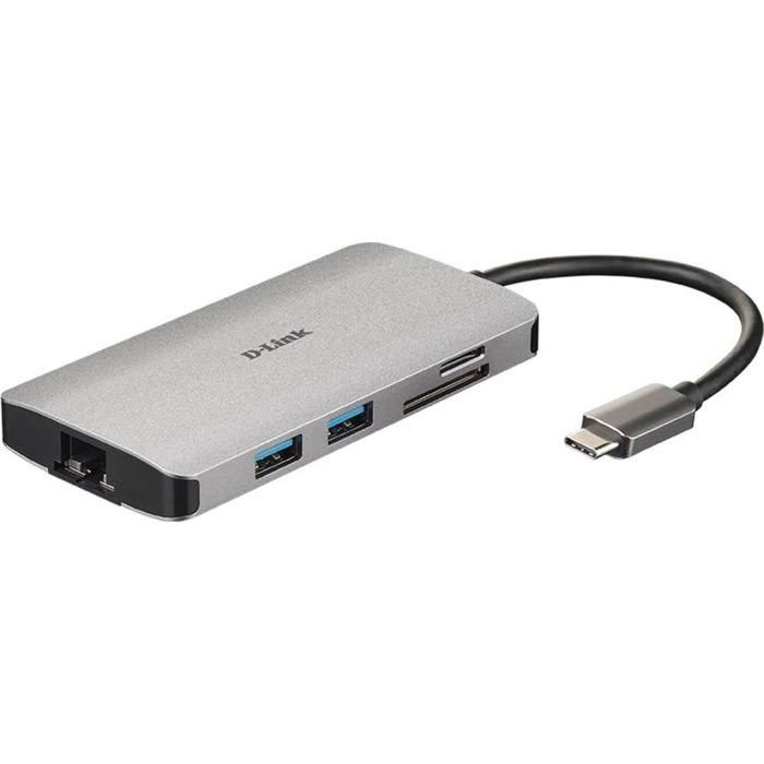 Hub USB C D-Link DUB-M810 Plateado 2