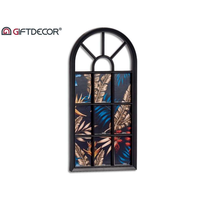 Portafotos Multiple Ventana Negro Giftdecor 34.5x2.5x69.5 cm (6 Unidades) 3 Portafotos Multiple Ventana Negro Giftdecor 34.5x2.5x69.5 cm (6 Unidades) 3