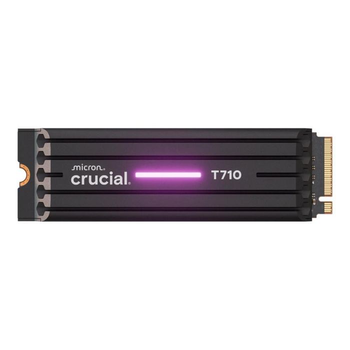 Crucial T710 Disco Duro Interno Solido SSD 2TB PCIe 5.0 NVMe M.2 con Disipador, Lectura 14500 MB/s Crucial T710 Disco Duro Interno Solido SSD 2TB PCIe 5.0 NVMe M.2 con Disipador, Lectura 14500 MB/s