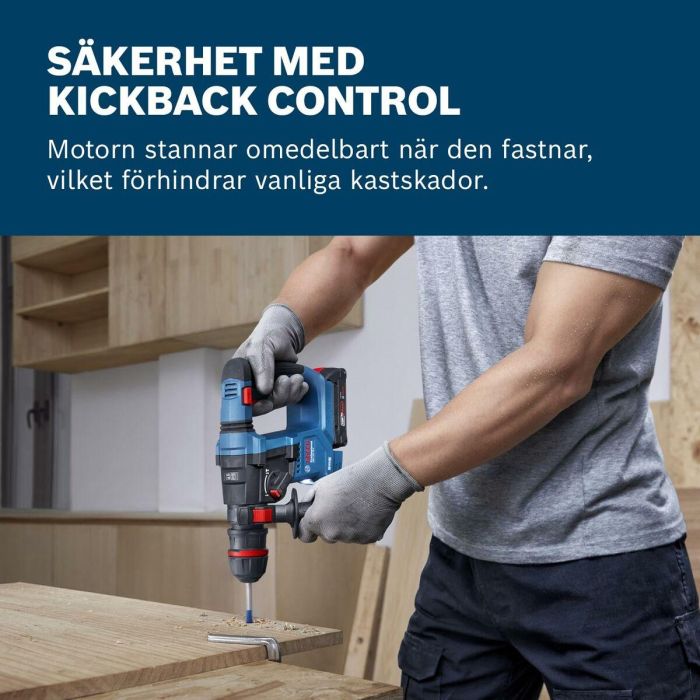 Bosch GBH 18V-18 X Taladro Percutor 18V 2Ah Inalámbrico con Control KickBack 8 Bosch GBH 18V-18 X Taladro Percutor 18V 2Ah Inalámbrico con Control KickBack 8