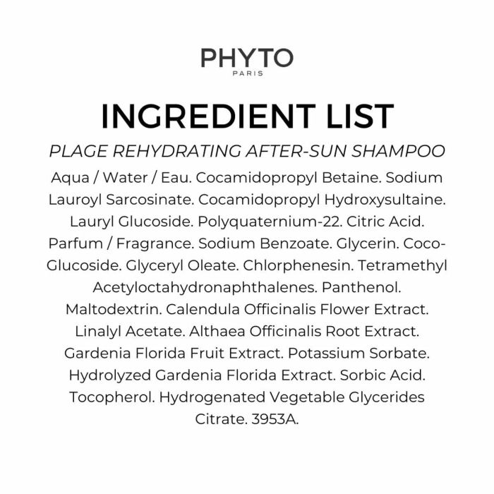 Phyto PLAGE champú rehidratante aftersun para cabello dañado por el sol, 250 ml 1