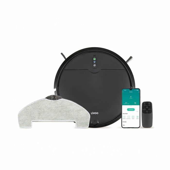Livoo DOH145 WASH'UP Robot Aspirador Conectado 1000 Pa 70 min con 2 Depósitos Negro 8 Livoo DOH145 WASH'UP Robot Aspirador Conectado 1000 Pa 70 min con 2 Depósitos Negro 8