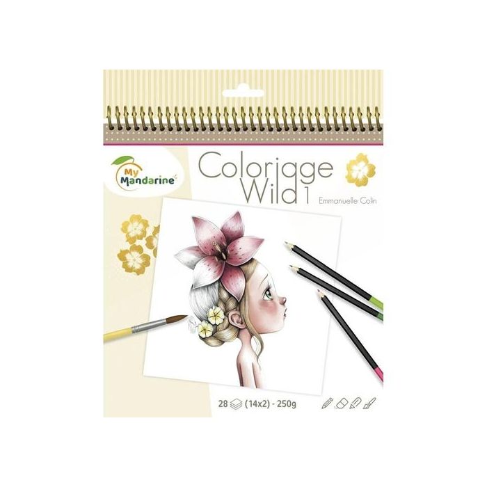 Libro De Colorear Avenue Mandarine Coloriage Wild 1 250G 28H