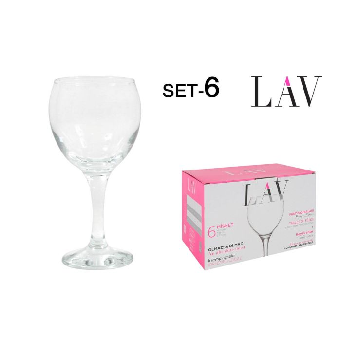 Lav Set 6 Copas Gran Vino 365 cc MISKET (4 Cajas) Lav Set 6 Copas Gran Vino 365 cc MISKET (4 Cajas)