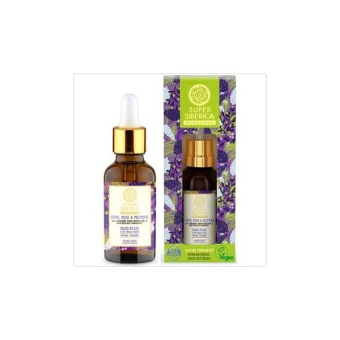 NATURA SIBERICA Rellenador Fluido de Pino, Rosa y Proteínas para Cabello Débil y Quebradizo 50ml