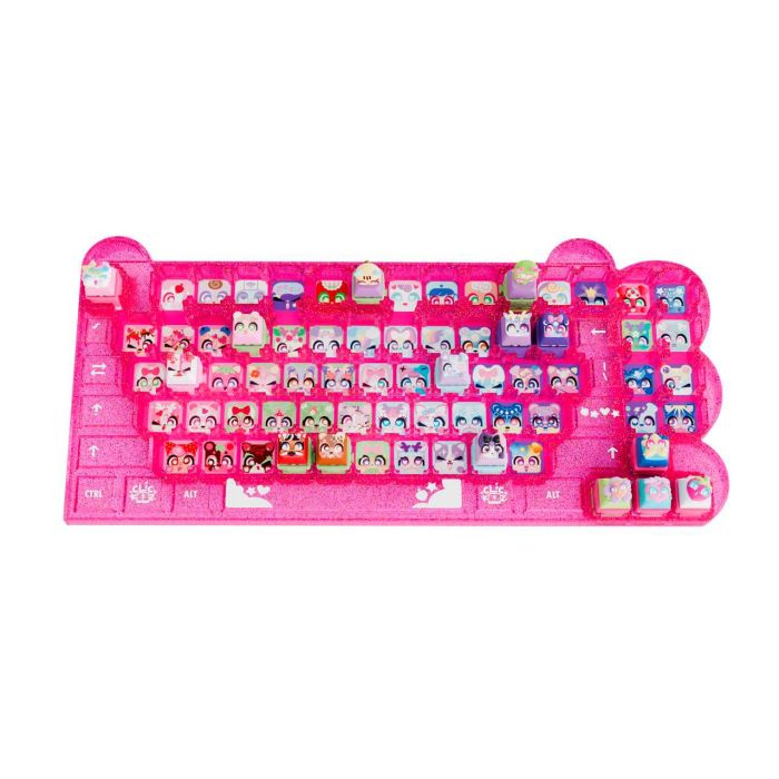 Bizak 64554111 Clickeez Mega Pack - Teclado real con 15 Clickeez de personajes Cozy Garden, Strawberry Treats y Kawaii Dreams 1