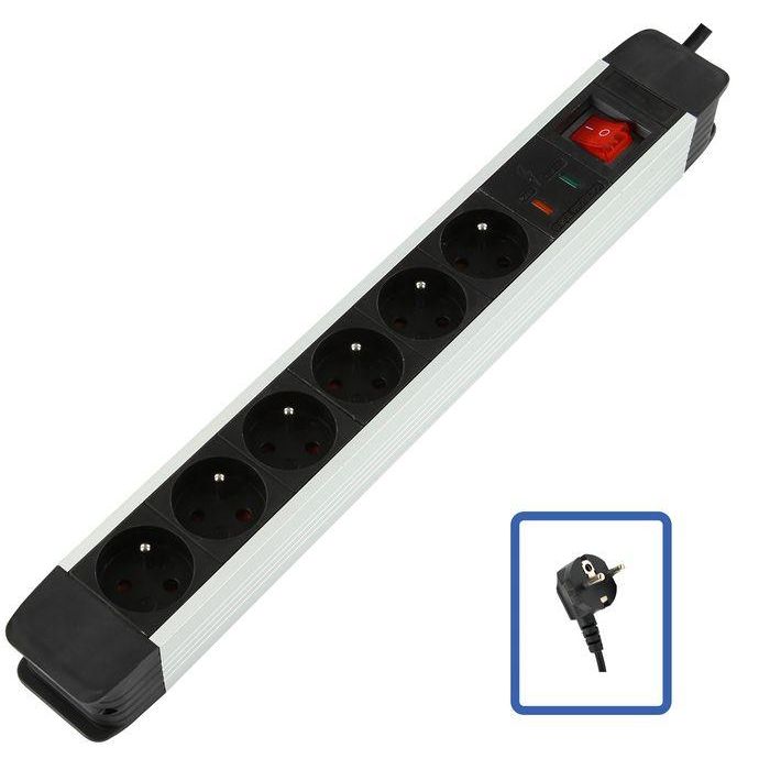 LOGON PROFESSIONAL 6-WAY POWER STRIP + SURGE PROTECT 6x16A - 3500W - 1,5M LOGON PROFESSIONAL 6-WAY POWER STRIP + SURGE PROTECT 6x16A - 3500W - 1,5M