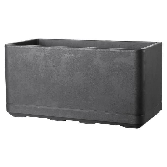 Jardinera Muret - DEROMA - Cosmo - Antracita - Con reserva de agua - Ruedas - 78 cm