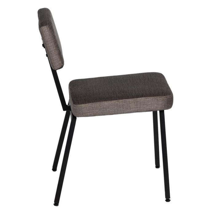 Silla Gris Tejido-Metal Decoración 42,50 X 55 X 77,50 cm