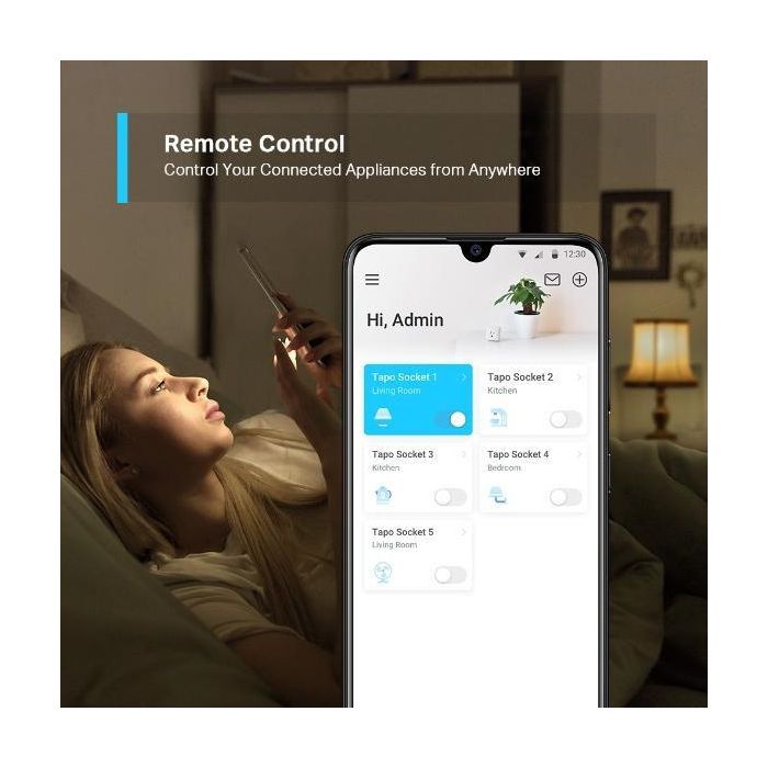 Tapo P100 Mini Enchufe Inteligente Wi-Fi 2.4 GHz Control Remoto y Voz (Pack 2) 6 Tapo P100 Mini Enchufe Inteligente Wi-Fi 2.4 GHz Control Remoto y Voz (Pack 2) 6