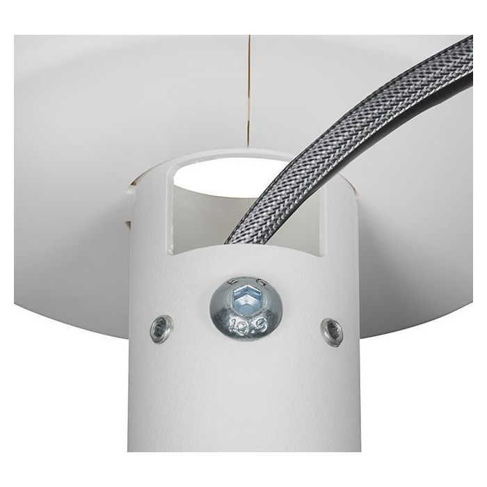 B-Tech Soporte Techo Fijo para Postes Ø38mm, Blanco 1