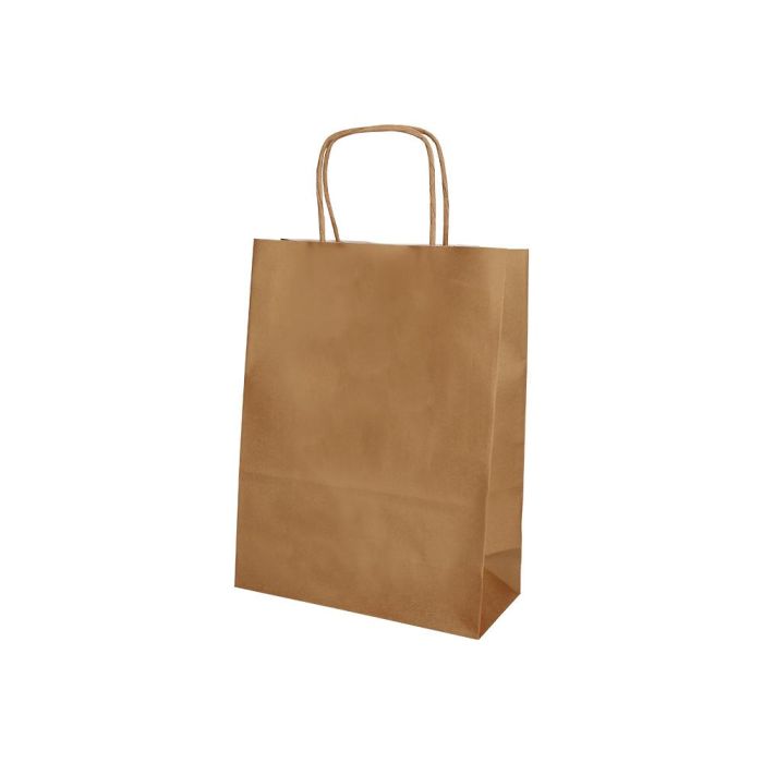 Bolsa Papel Q-Connect Celulosa Natural Liso L Con Asa Retorcida 320x400x14 mm 25 unidades 3