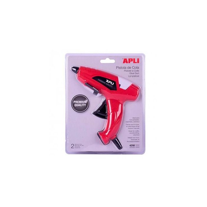 Apli Pistola De Silicona Caliente Negro 40 W + 2 Barras Apli Pistola De Silicona Caliente Negro 40 W + 2 Barras