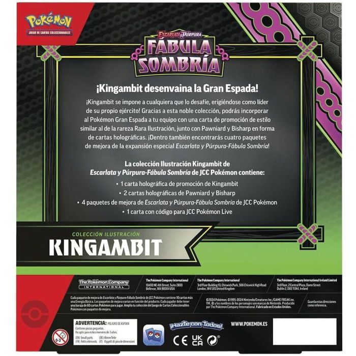 Pokémon Juego de Cartas Kingambit Fábula Sombría - Blíster Juego Cartas Coleccionables Illustrator Rare SV 6.5 Español 1 Pokémon Juego de Cartas Kingambit Fábula Sombría - Blíster Juego Cartas Coleccionables Illustrator Rare SV 6.5 Español 1