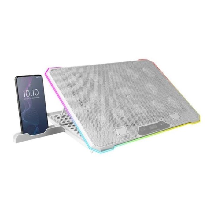 Mars Gaming Base Refrigeración MNBC13W para Portátil hasta 17", 13 Ventiladores, Blanco 1