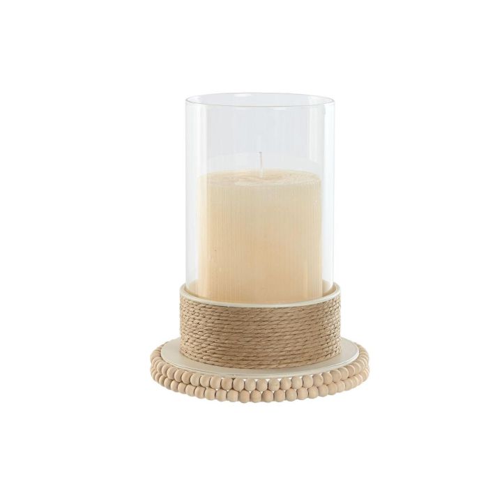 Portavela Shabby DKD Home Decor Crudo Marron Claro 17 x 23 x 17 cm Portavela Shabby DKD Home Decor Crudo Marron Claro 17 x 23 x 17 cm
