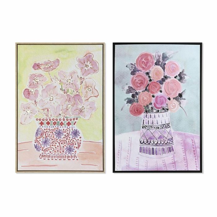 DKD Home Decor Cuadro Shabby Florero Decoración Pared Multicolor 63x93x4 cm Materiales Ps y Lienzo (Pack 2) DKD Home Decor Cuadro Shabby Florero Decoración Pared Multicolor 63x93x4 cm Materiales Ps y Lienzo (Pack 2)