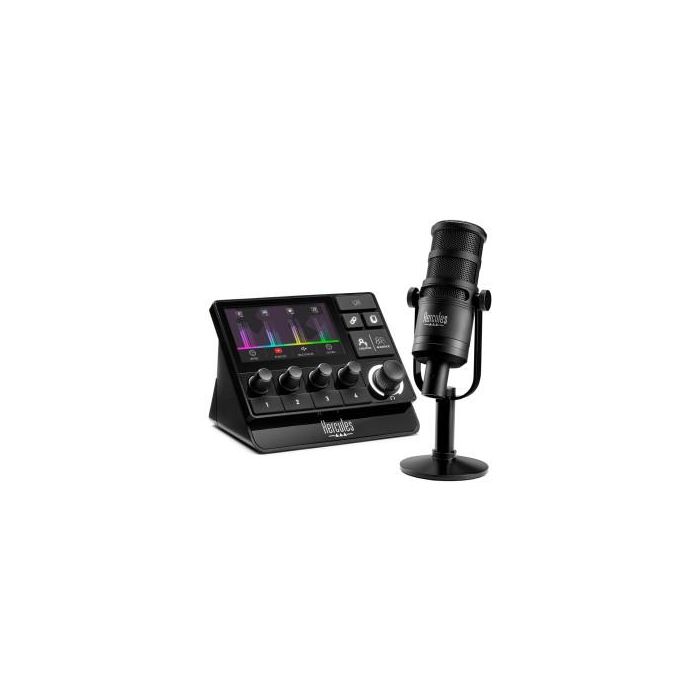 Hercules Stream Essentials Kit XLR - Micrófono XLR HXD-700, Controlador de audio profesional, Núm. artículo: 4781070