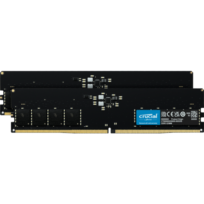 Crucial CT2K16G56C46U5 módulo de memoria 32 GB 2 x 16 GB DDR5 5600 MHz ECC Crucial CT2K16G56C46U5 módulo de memoria 32 GB 2 x 16 GB DDR5 5600 MHz ECC