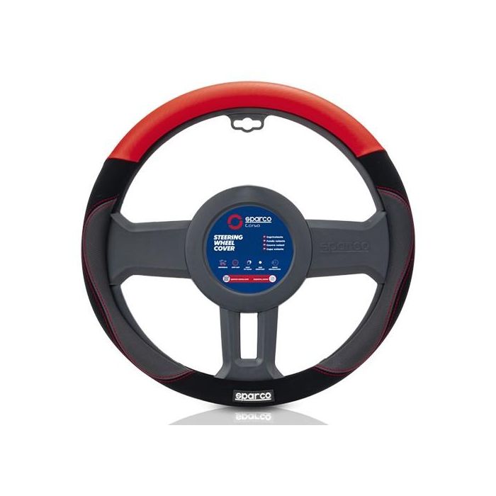 Funda para Volante Sparco SPCS122RS Ø 37-38 cm Rojo 2 Funda para Volante Sparco SPCS122RS Ø 37-38 cm Rojo 2