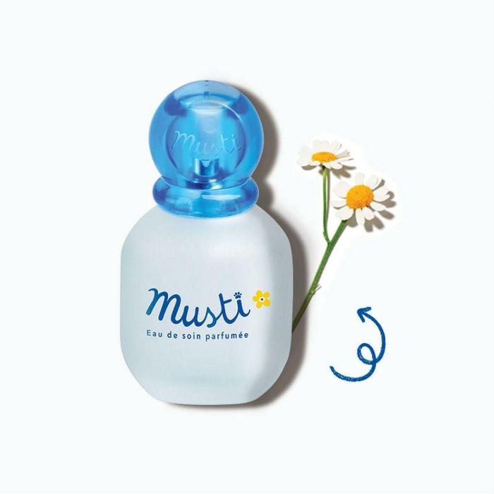 Mustela MUSTI Eau de Soin Vaporizador para Bebés y Niños Sin Alcohol 50ml. Fragancia Suave Cuerpo y Cabello Desde Nacimiento 1