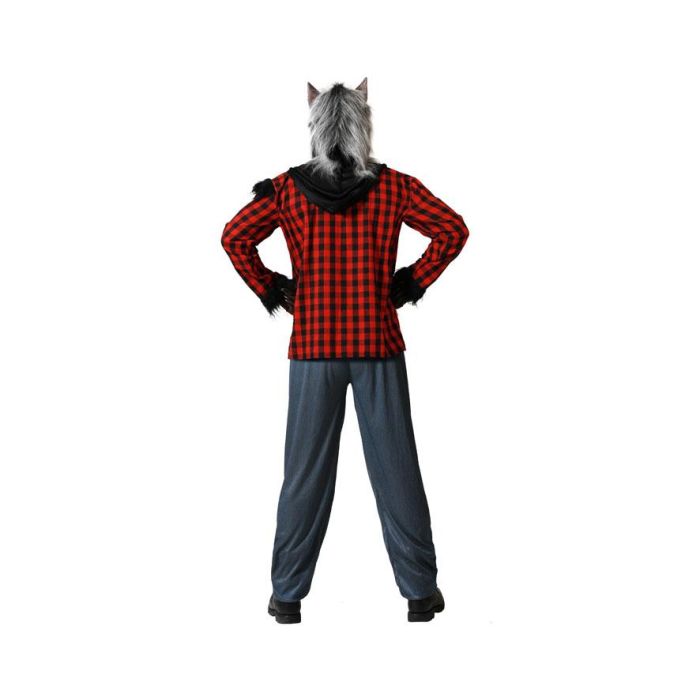 Disfraz Hombre Lobo con Camisa de Cuadros y Pantalón para Adulto 2