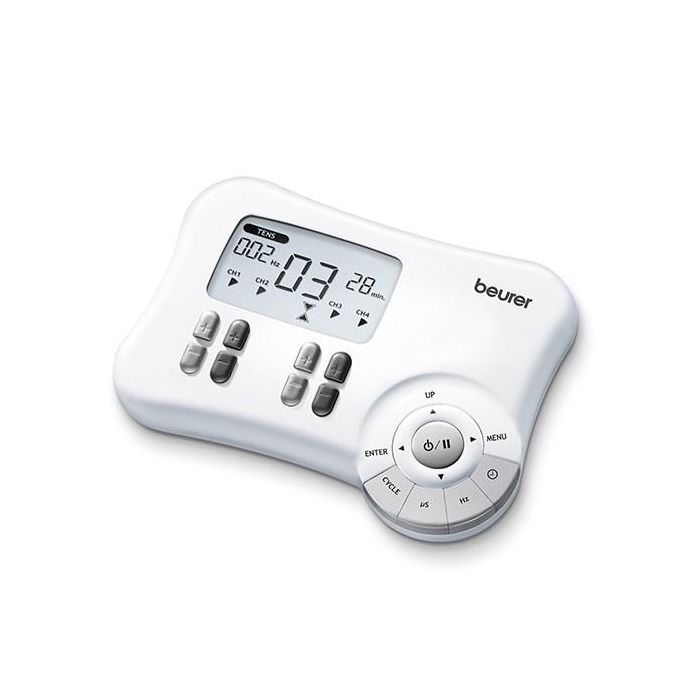 Beurer EM-80 Electroestimulador Digital 3 en 1 - Alivio del Dolor, Fortalecimiento Muscular y Masaje con 4 Canales y 8 Electrodos Beurer EM-80 Electroestimulador Digital 3 en 1 - Alivio del Dolor, Fortalecimiento Muscular y Masaje con 4 Canales y 8 Electrodos
