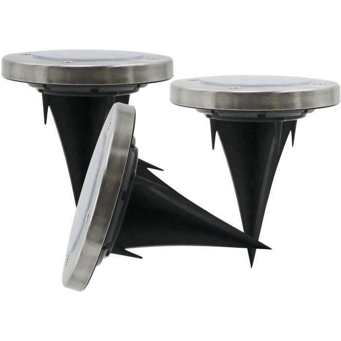 GALIX Lote de 3 focos empotrados de acero inoxidable - 0.07 w 2 GALIX Lote de 3 focos empotrados de acero inoxidable - 0.07 w 2