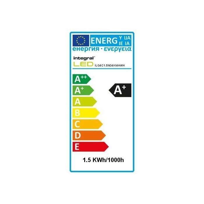 LED INTEGRAL Set de 2 bombillas G4 90lm 1,5W equivalente a 10W 12V 3 LED INTEGRAL Set de 2 bombillas G4 90lm 1,5W equivalente a 10W 12V 3
