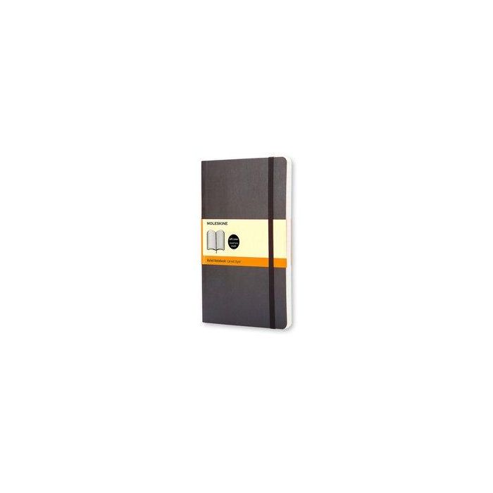 Cuaderno Moleskine Clasico Tapa Blanda 13X21 192H 70Gr. Horizontal Con Goma Negra