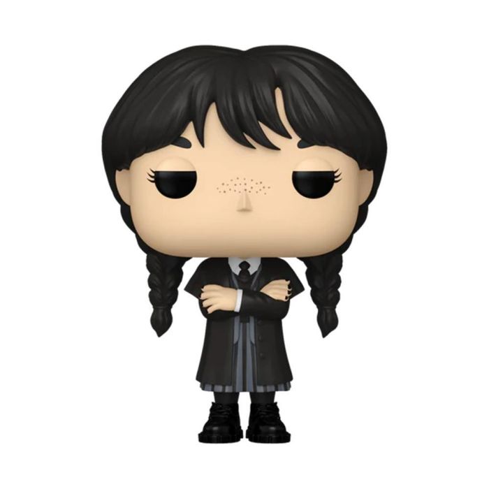 Funko 86679 Pop! Television: Miércoles Addams con Abrigo Negro - Figura de Vinilo de la Serie Netflix Wednesday