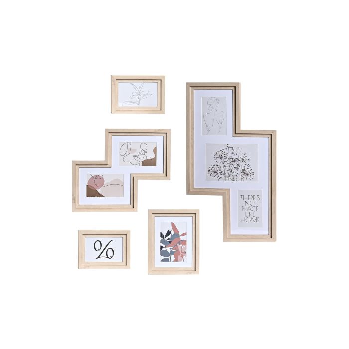 DKD Home Decor Marco de Foto Urban Natural Multicolor MDF Cristal 50x40x1.5 cm Set de 5 0 DKD Home Decor Marco de Foto Urban Natural Multicolor MDF Cristal 50x40x1.5 cm Set de 5 0